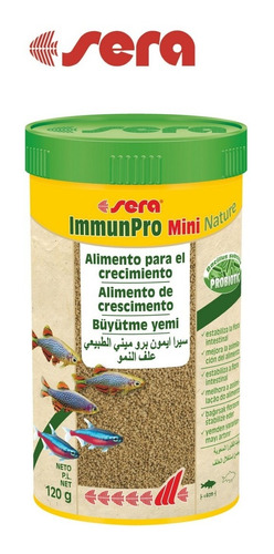 Ração Natural Para Peixes Immunpro Mini Nature 120g Sera