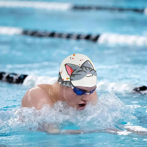 Para Gorro De Natación De Silicona Con Dibujos Animados 2024