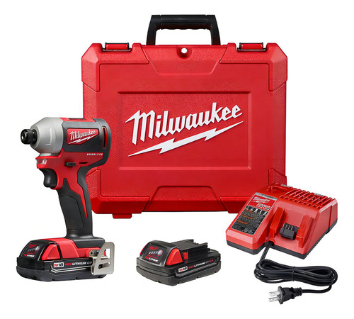 Pistola Impacto 1/4 18v 0-3600rpm 0-4300 Milwaukee 2850-22ct