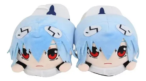 Zapatillas De Algodón Evangelion Rei, Zapatillas De Felpa De