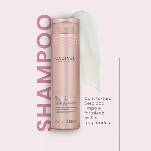 Kit Cadiveu Repair Solution Shampoo Condicionador Máscara
