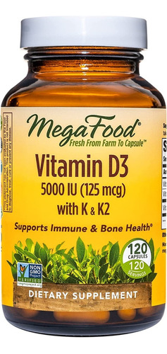 Vitamina D3 5000 Iu Megafood - Uni - Unidad A $3428