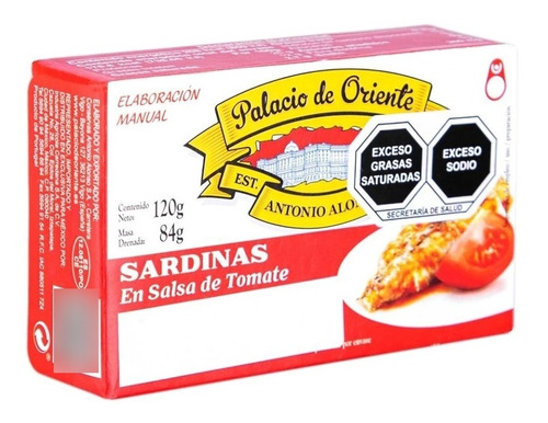 Sardinas Palacio De Oriente En Salsa De Tomate 120 Gr