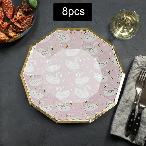 Vajilla Desechable De 8 Piezas Para Decoración Navideña De