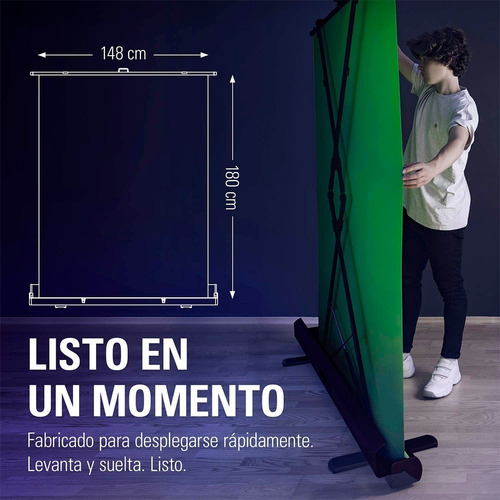 Imagen 8 de 10 de Pantalla Streaming Plegable El Gato Chroma Key Verde Screen