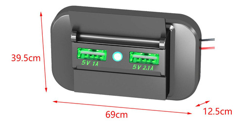2 Panel De Salida Usb For Rv, Cargador De Teléfono