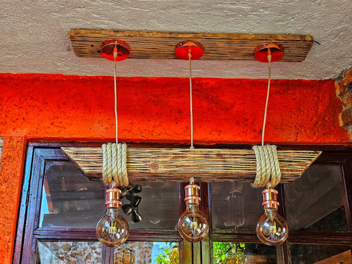 Lámpara De Techo Artesanal Sockets Metálicos