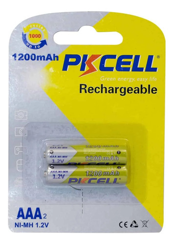 Pila Recargable Aaa 1.2v 1200mah Pkcell