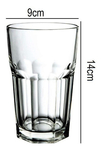 Imagem 3 de 4 de Jogo 6 Copos Vidro Resistente Alto 525ml Dover Suco Àgua