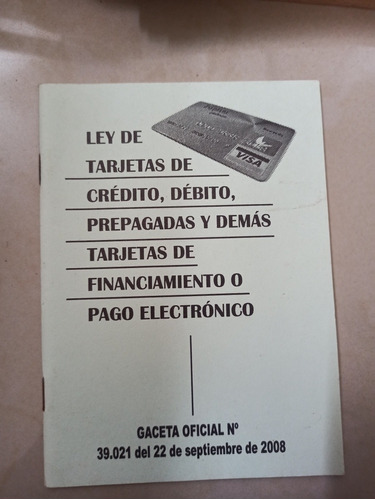 Ley De Tarjetas De Crédito, Débito, Prepagadas Y Demás Tarje