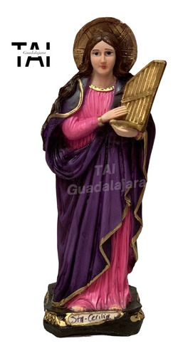 Santa Cecilia De Resina Figura Religiosa 29 Cm