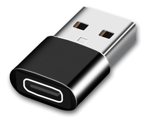 Adaptador Usb-c P/ Usb 2.0 Transfere Dados Para Smartphone Cor Preto