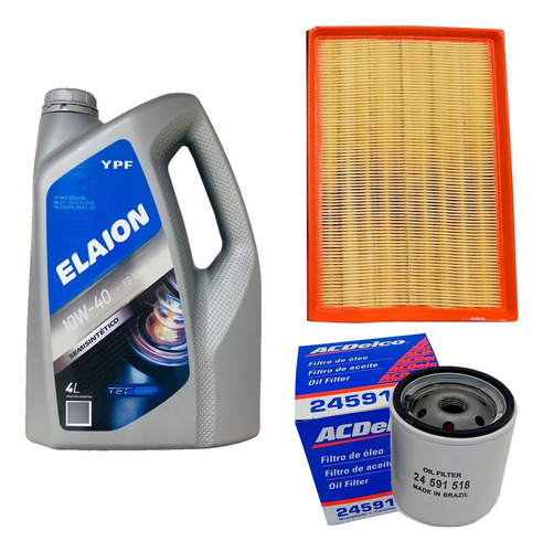 Juego 2 Filtros Aceite 10w40 Service Chevrolet Meriva 1.8 8v