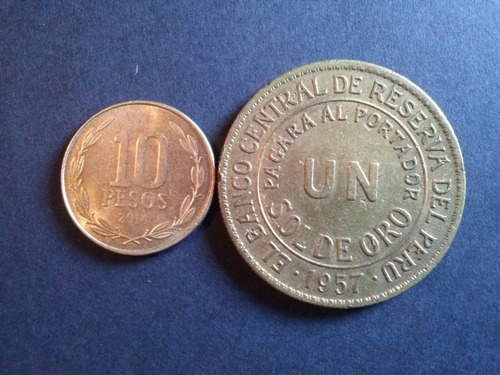 Moneda Perú Un Sol De Oro Bronce 1957 (c18)