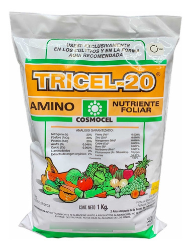 Tricel-20  Nutriente Foliar 1 Kilogramo