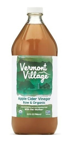 Vinagre De Sidra De Manzana Organico Vermont 32 Fl Oz 946 Ml