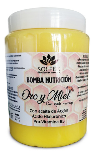 Bomba De Nutrición Capilar, Oro Y Miel. Orgánic&vegan 1kilo