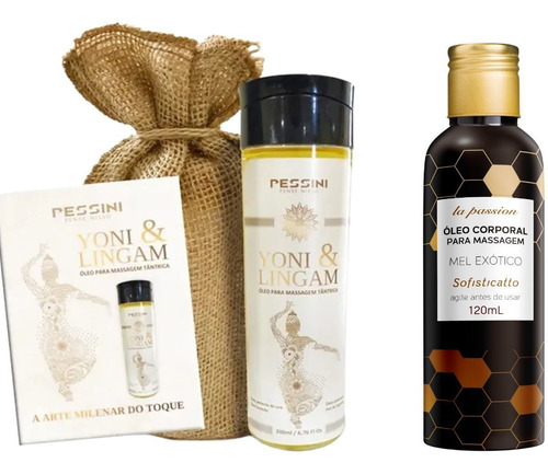Kit 2 Óleo Massagem Corporal Melzinho E Tantra Yoni Lingam