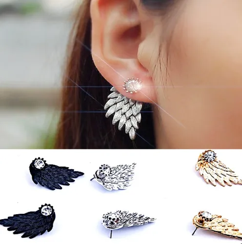 comprar Zarcillo Con Forma De Alas Plumas Elegante A La Moda Fashion