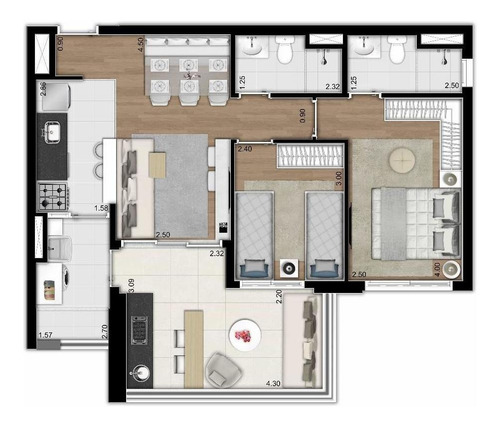 Imagem 14 de 14 de Venda Apartamento 2 Dorms Ipiranga Com Piscina.