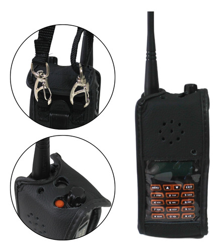 Kit 10 Capas De Couro Protetora P/ Rádio Ht Baofeng Uv9r 9r