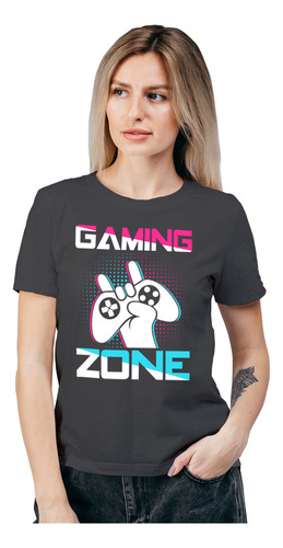 Polera Mujer Gaming Zone Gamer Algodón Orgánico Wiwi