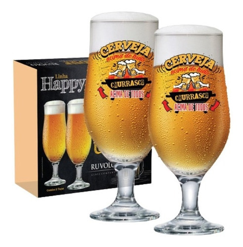 Jogo Com 2 Taças Royal Frases Engraçadas Para Cerveja 340ml Cor Incolor