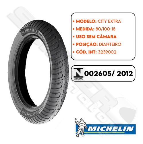 Par Pneu Cbx Aero 150 80-100-18 +100-90-18 (+largo) Michelin