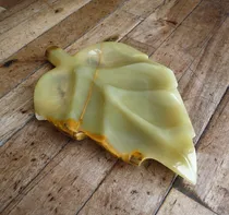 Comprar Hoja Onix Verde Adorno Antiguo Bello Raro Coleccion 13718swt