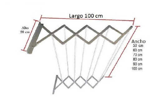 Tendedero Para Ropa Plegable De 80 Cm X 100 Cm*