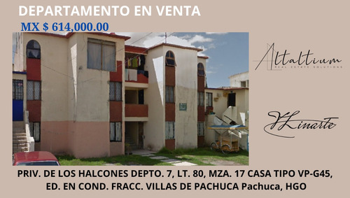 Departamento En Venta En Priv. De Los Halcones Villas De Pachuca Hidalgo I Vl11-bv-005