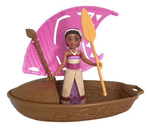 Moana 2 Muñeca Canoa Con Mini Muñeca Sorpresa Y Accesorios