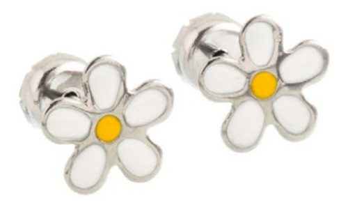 Aros Aritos Abridores Flor Petalos Blanca Acero Quirurgico