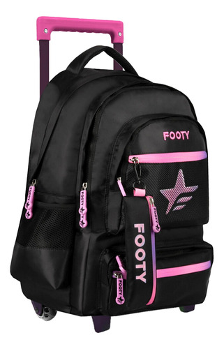 Mochila Escolar 18 , C/carrito, Big Kids Star, Footy, 12918 