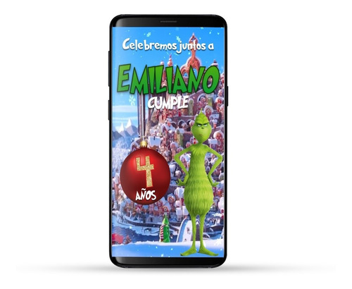 Video Invitación El Grinch Invitación Digital