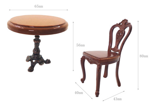 3 Piezas De Madera Y Sillas Modelo Accesorios Juguetes