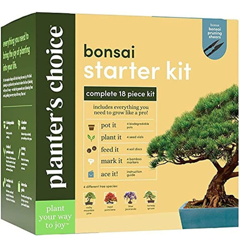 Kit De Iniciacion Bonsai Completo Con Guia