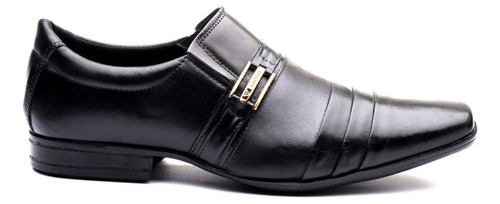 Sapato Calvest Social Couro Legítimo Original Preto Confort