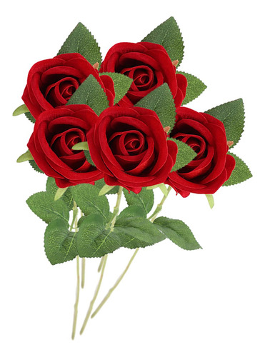 5x Rosas Artificiales, Arreglos Florales, Regalos Del Día