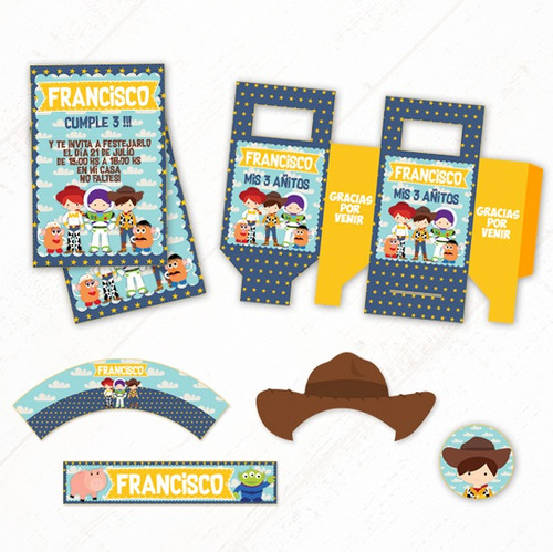 Toy Story #2 Kit + Props De Regalo -textos Editables