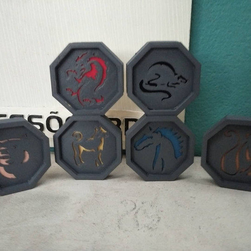 Imagem 2 de 4 de Coleção Talismãs Jackie Chan - 12 Talismãs - Impressão 3d