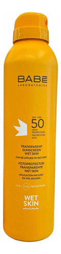 Fotoprotector Bloquedor Solar Transparente Wet Skin 50 Fps