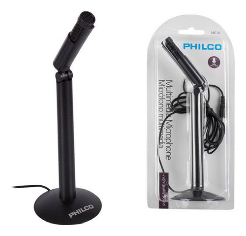 Micrófono Philco Mic-10 Para Pc Plug 3.5mm //angelstock Color Negro