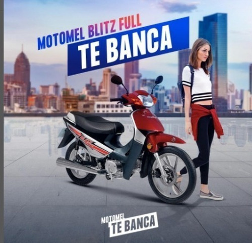 Imagen 7 de 18 de Motomel Blitz Full Con Alarma 110 Rojo V8 0km 2023 Ap Motos