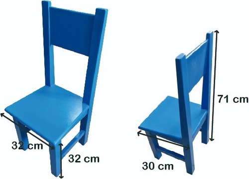 Silla Infantil Alta De Madera - Creativo Material Didactico