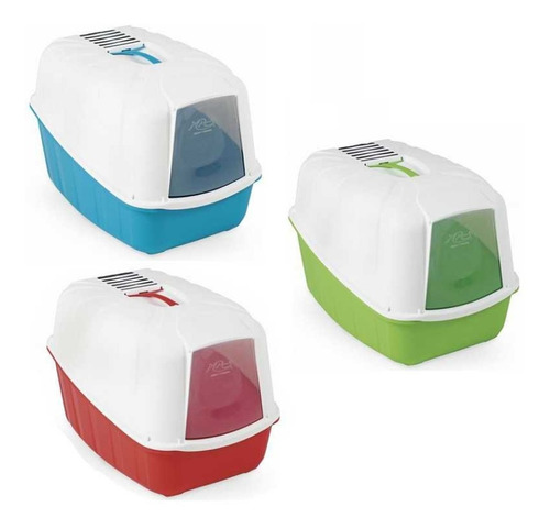 Imagen 4 de 6 de Arenero Para Gatos Cerrado Con Pala Puerta Filtro Sanitario