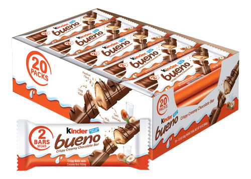 Kinder Bueno Crema De Chocolate Con Leche Y Avellana, 2 Barr