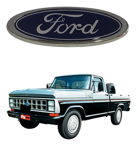 Emblema Ford (grade E Mala) F1000 F4000 E Caminhões 18,5 Cm