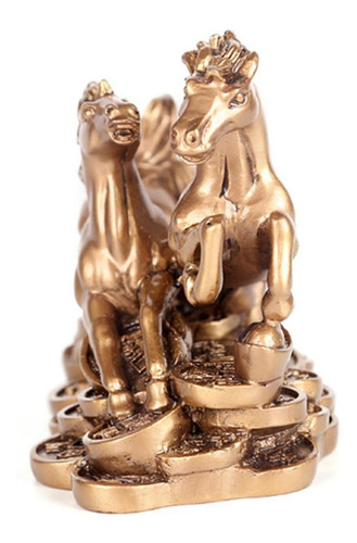 Resina Feng Shui Estatua De Caballos Al Galope Regalo De