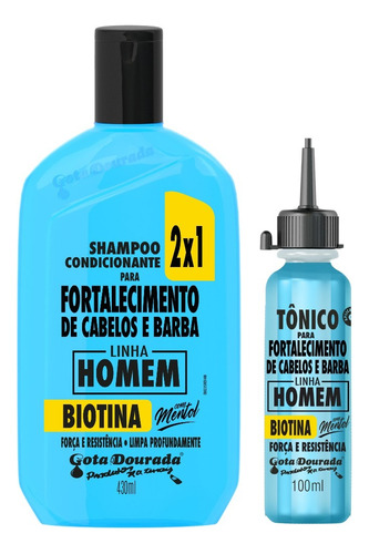 Kit Cabelos De Campeão E Barba De Respeito Gota Dourada